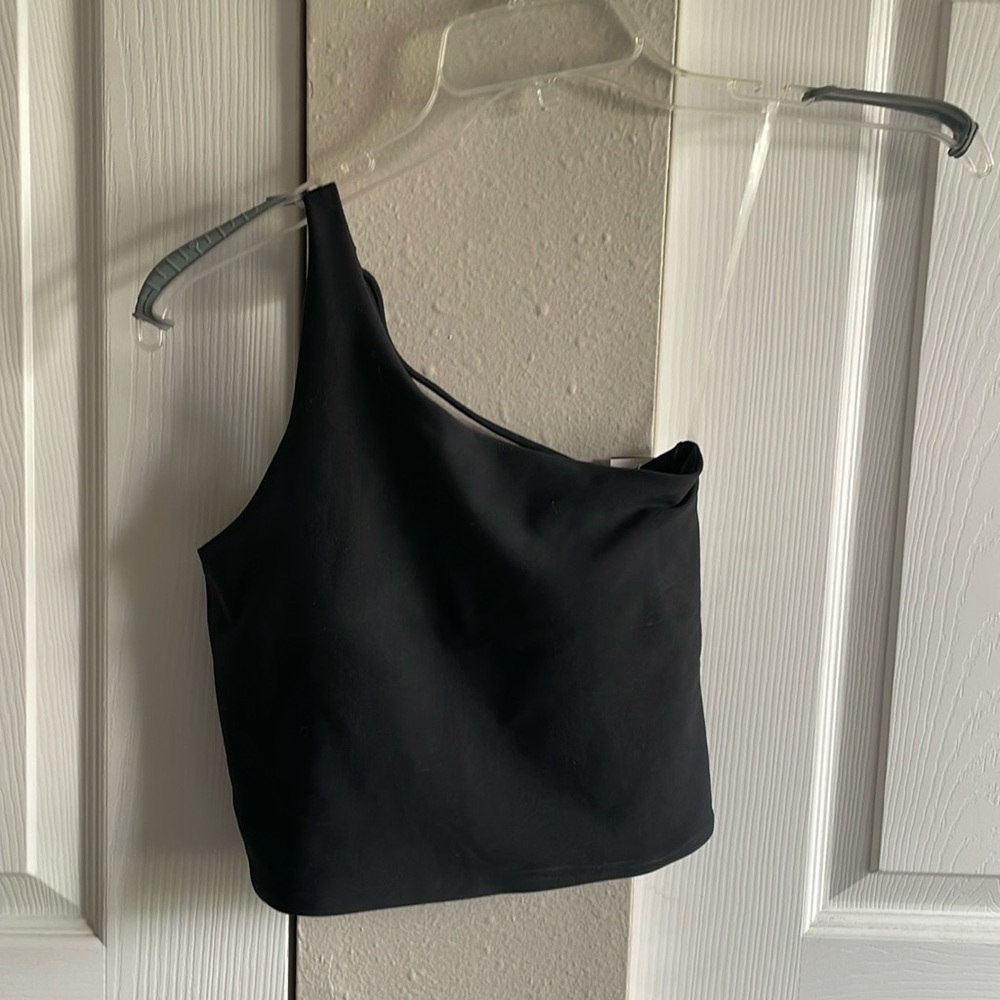YPB sculptLUX One-Shoulder Strappy-Back Slim Tank